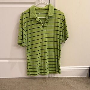 GAP Lime Green Polo with Black Stripes